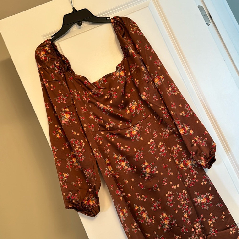 Fall floral dress
